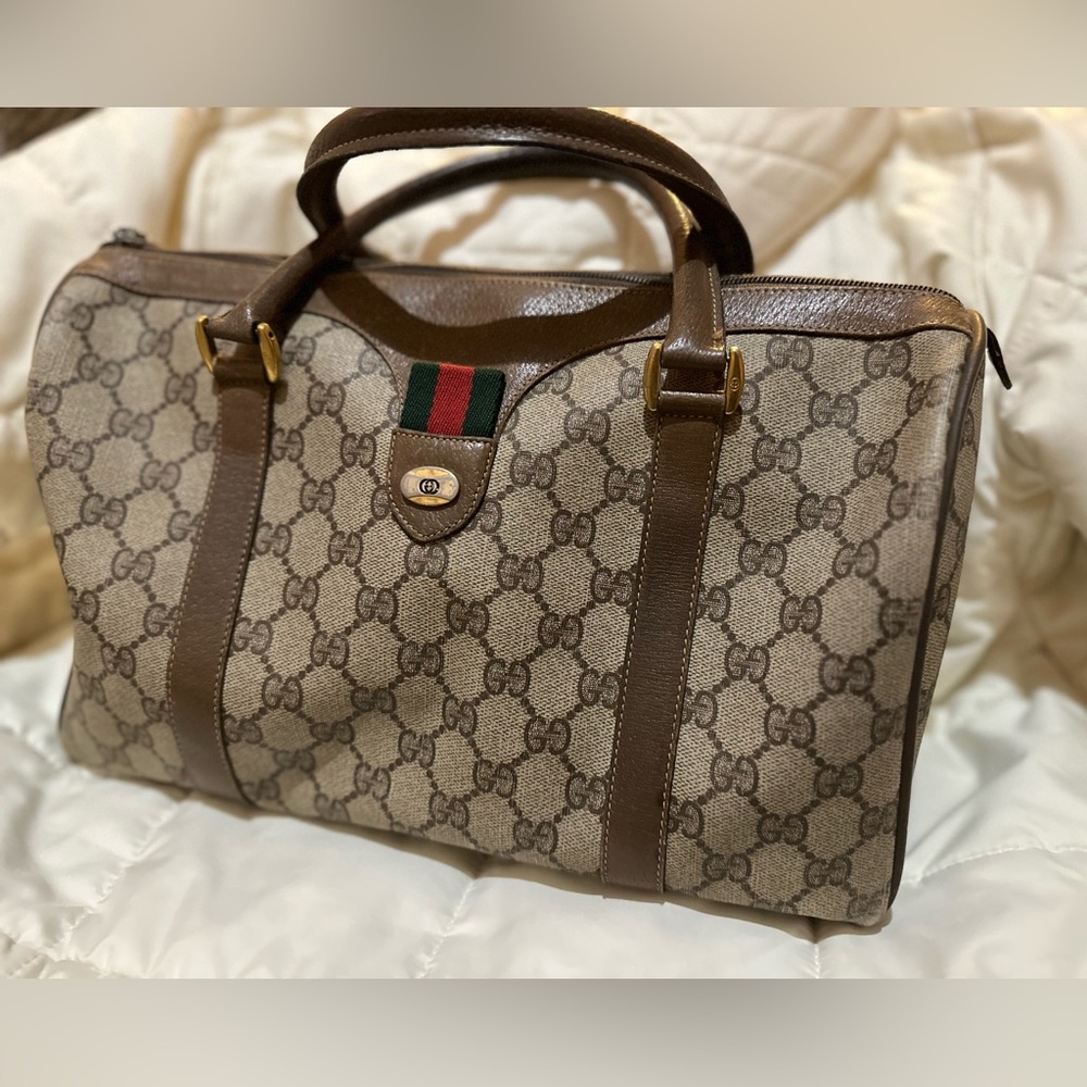 Gucci Vintage Monogram Boston Bag
